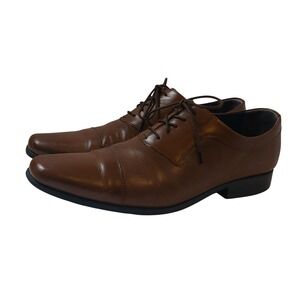 ARTURO CALLE ORIGINAL MEN'S Brown LEATHER OXFORD DresSHOES Sz43 USA Sz 10.5 #480
